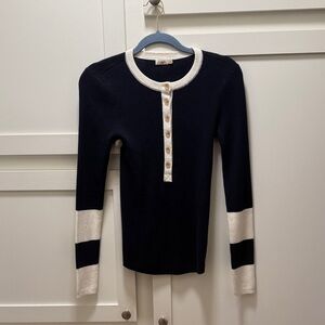 Faherty Mikki Henley Sweater in Coastal Colorblock